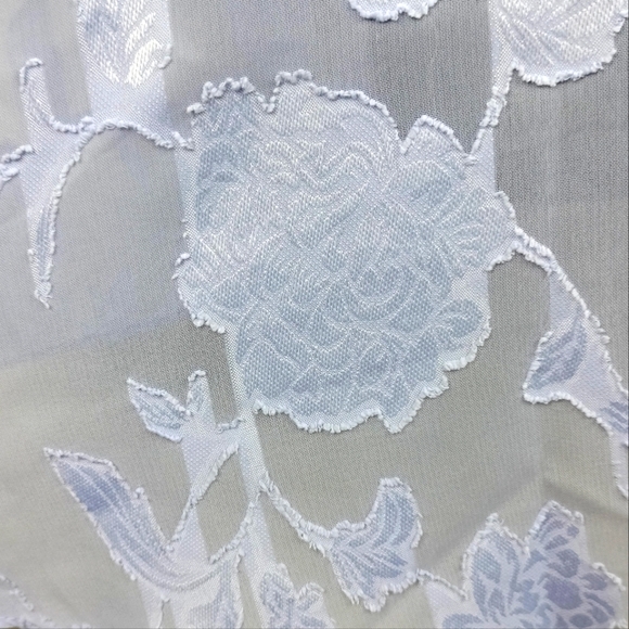 Elizabeth Williams Rose Pattern Sheer Open Front Lightweight Duster Sz. M - Picture 2 of 7